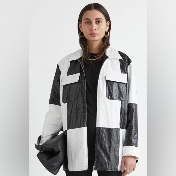 & Other Stories Black and White Jacket - Picture 1 of 5